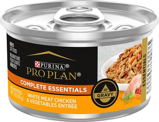 Photo of Purina-Purina Pro Plan Complete Essentials Adult Wet Cat Food-(3 oz) [24 count]-White Meat Chicken & Vegetable Entrée in Gravy-from Pet Wish Pros