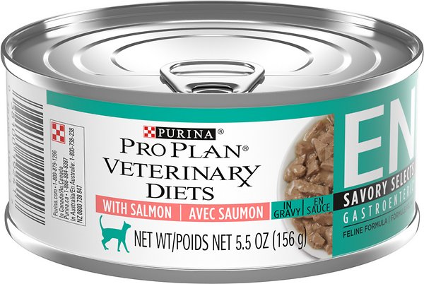 Photo of Purina-Purina Pro Plan Veterinary Diets EN Gastroenteric Wet Cat Food-Savory Selects in Gravy with Salmon-24 cans-from Pet Wish Pros