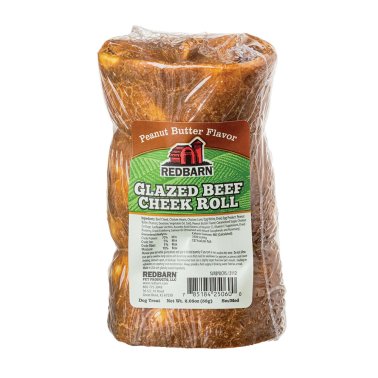 Photo of Redbarn Pet Products-Redbarn Glazed Beef Cheek Roll Dog Chew-Small/Medium-Peanut Butter-25 count-from Pet Wish Pros