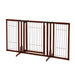 Photo of Richell-Richell Premium Plus Freestanding Pet Gate-Cherry Brown-from Pet Wish Pros