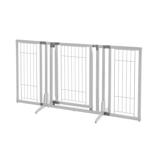 Photo of Richell-Richell Premium Plus Freestanding Pet Gate-Origami White-from Pet Wish Pros