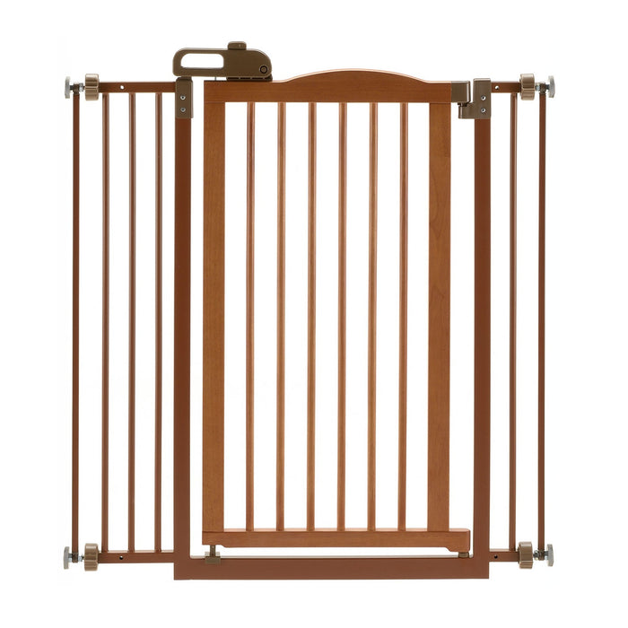 Photo of Richell-Richell Tall One-Touch Pressure Mounted Pet Gate II-Autumn Matte-from Pet Wish Pros