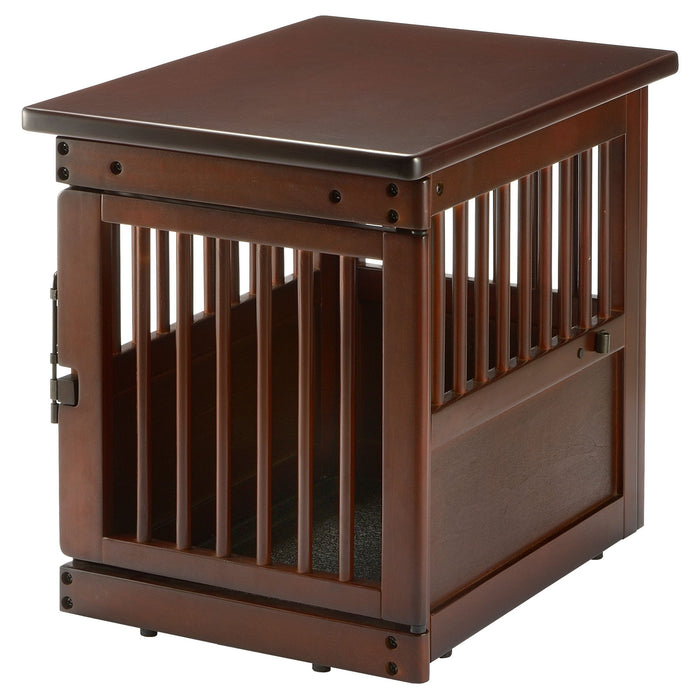 Photo of Richell-Richell Wooden End Table Dog Crate-Small-Dark Brown-from Pet Wish Pros