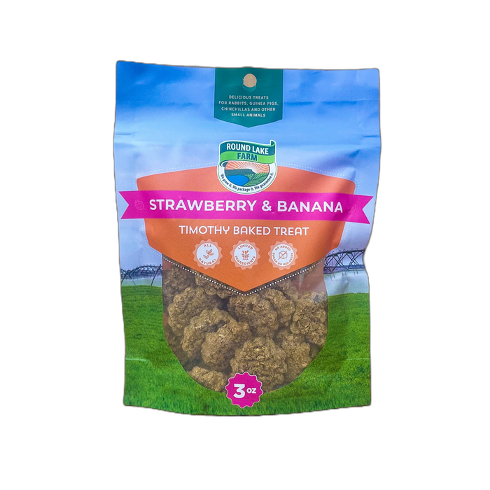 Photo of Round Lake Farm-Round Lake Farm Timothy Hay Small Animal Treat-Strawberry & Banana-3 oz-from Pet Wish Pros