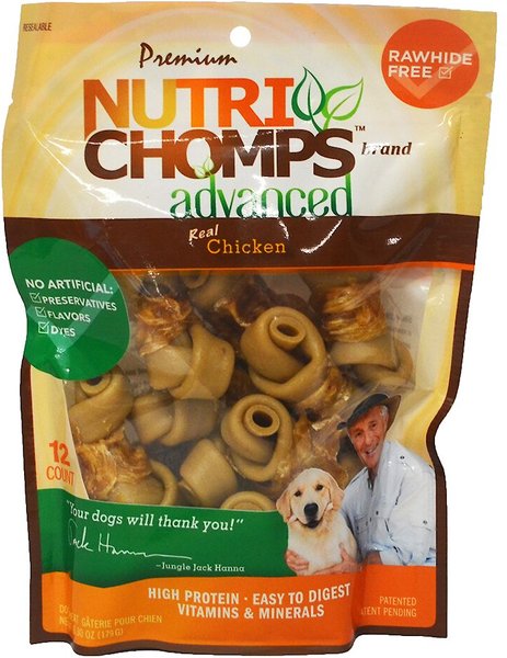 Photo of Scott Pet Products-Nutri Chomps Advanced Knot Dog Chew-Chicken-Mini-8 count-from Pet Wish Pros