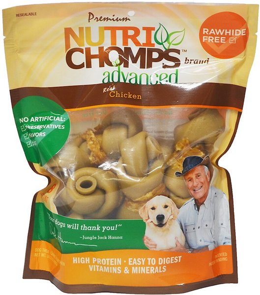 Photo of Scott Pet Products-Nutri Chomps Advanced Knot Dog Chew-Chicken-Small-8 count-from Pet Wish Pros