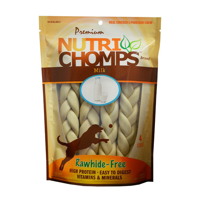 Photo of Scott Pet Products-Nutri Chomps Braid Dog Treat-Milk-4 count-from Pet Wish Pros