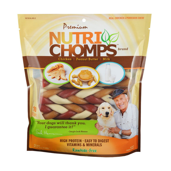 Photo of Scott Pet Products-Nutri Chomps Braid Dog Treat-Mixed-10 count-from Pet Wish Pros