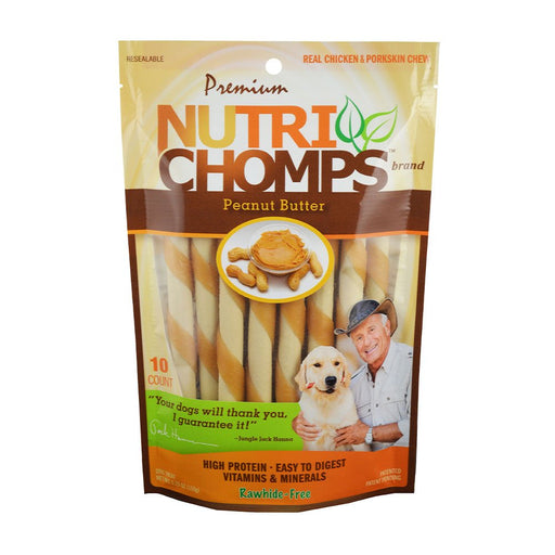 Photo of Scott Pet Products-Nutri Chomps Mini Twist Dog Treat-Peanut Butter-10 count-from Pet Wish Pros