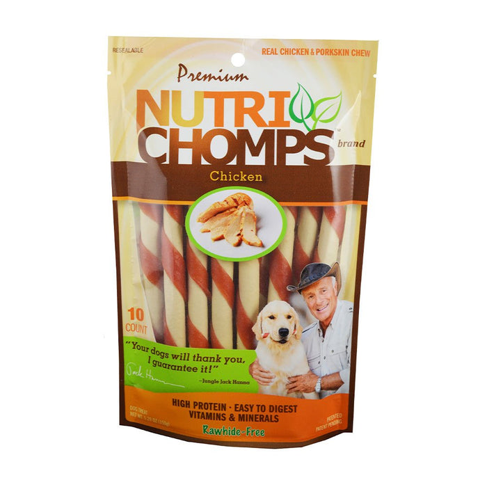 Photo of Scott Pet Products-Nutri Chomps Mini Twist with Wrap Dog Treat-Chicken-10 count-from Pet Wish Pros