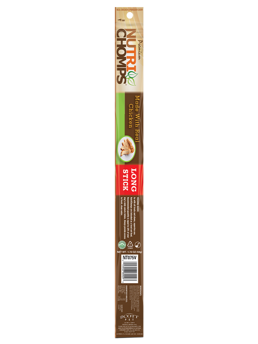 Photo of Scott Pet Products-Nutri Chomps Wrapped Long Stick Dog Treat-Chicken-from Pet Wish Pros