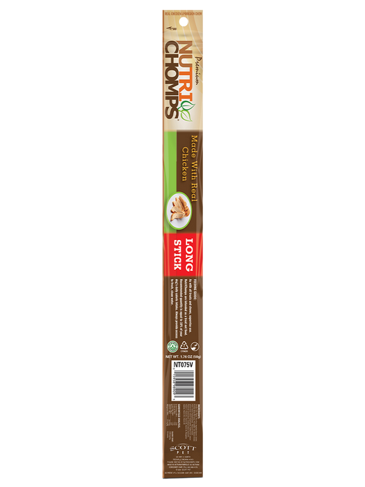 Photo of Scott Pet Products-Nutri Chomps Wrapped Long Stick Dog Treat-Chicken-from Pet Wish Pros