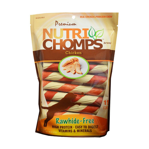 Photo of Scott Pet Products-Nutri Chomps Wrapped Twist Dog Treat-Chicken-15 count-from Pet Wish Pros