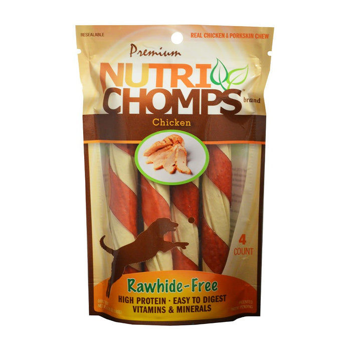 Photo of Scott Pet Products-Nutri Chomps Wrapped Twist Dog Treat-Chicken-4 count-from Pet Wish Pros