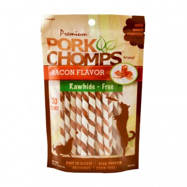 Photo of Scott Pet Products-Pork Chomps Baked Twists Dog Treat-Bacon-(Mini) [30 count]-from Pet Wish Pros