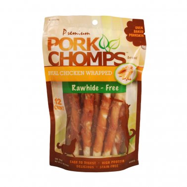 Photo of Scott Pet Products-Pork Chomps Wrapped Twists Dog Treat-Chicken-12 count-from Pet Wish Pros