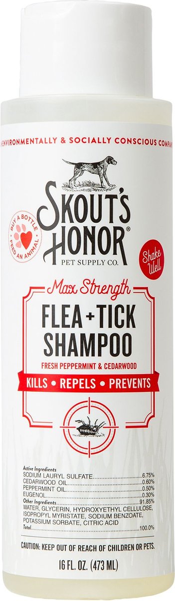 Photo of Skout's Honor-Skout's Honor Max Strength Flea + Tick Shampoo for Dogs & Puppies-16 oz-from Pet Wish Pros