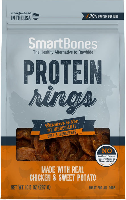 Photo of Smartbones-SmartBones Protein Rings Dog Treat-Chicken & Sweet Potato-10.5 oz-from Pet Wish Pros