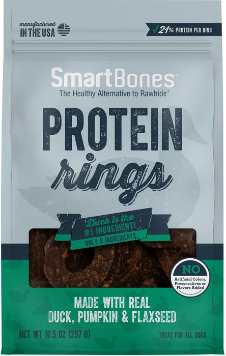 Photo of Smartbones-SmartBones Protein Rings Dog Treat-Duck, Pumpkin & Flaxseed-10.5 oz-from Pet Wish Pros