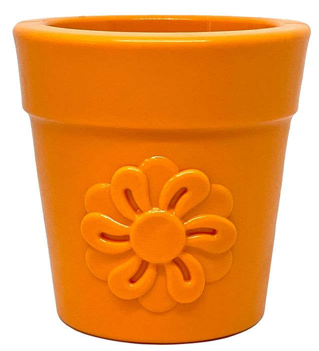 Photo of SodaPup-SodaPup Durable PUP-X Flower Pot Treat Dispenser & Enrichment Toy-Orange-Large-from Pet Wish Pros