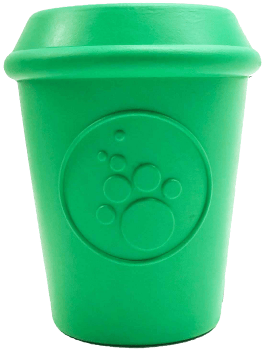 Photo of SodaPup-SodaPup Durable Rubber Coffee Cup Chew Toy & Treat Dispenser-Green-Large-from Pet Wish Pros