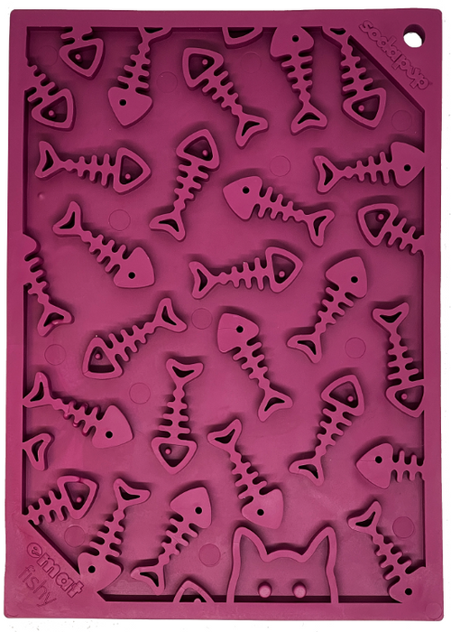 Photo of SodaPup-SodaPup Fishy Enrichment Lick Mat-Plum-Small-from Pet Wish Pros