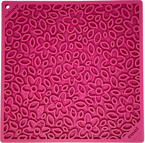 Photo of SodaPup-SodaPup Flower Power Enrichment Lick Mat-Pink-Large-from Pet Wish Pros