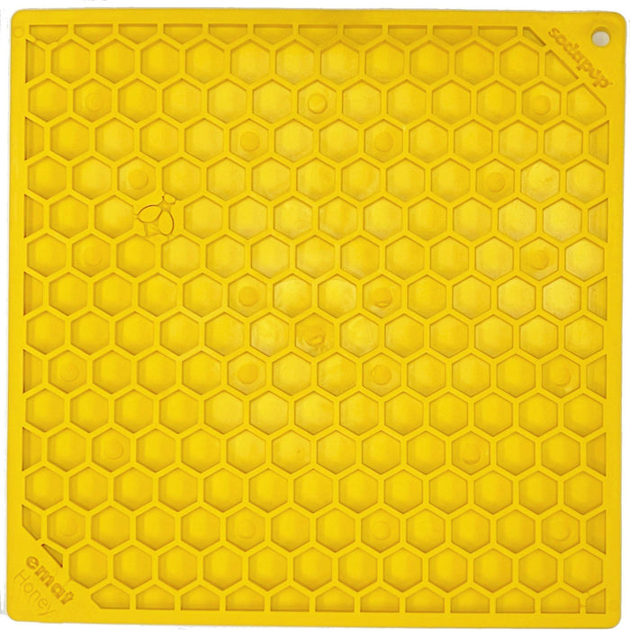 Photo of SodaPup-SodaPup Honeycomb Enrichment Lick Mat-Yellow-Large-from Pet Wish Pros