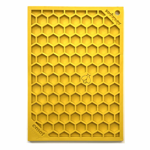 Photo of SodaPup-SodaPup Honeycomb Enrichment Lick Mat-Yellow-Small-from Pet Wish Pros