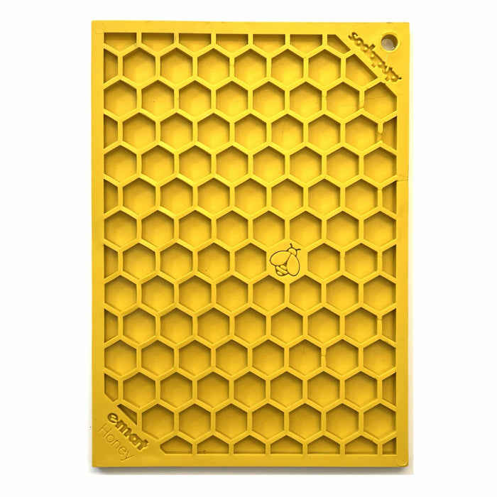 Photo of SodaPup-SodaPup Honeycomb Enrichment Lick Mat-Yellow-Small-from Pet Wish Pros