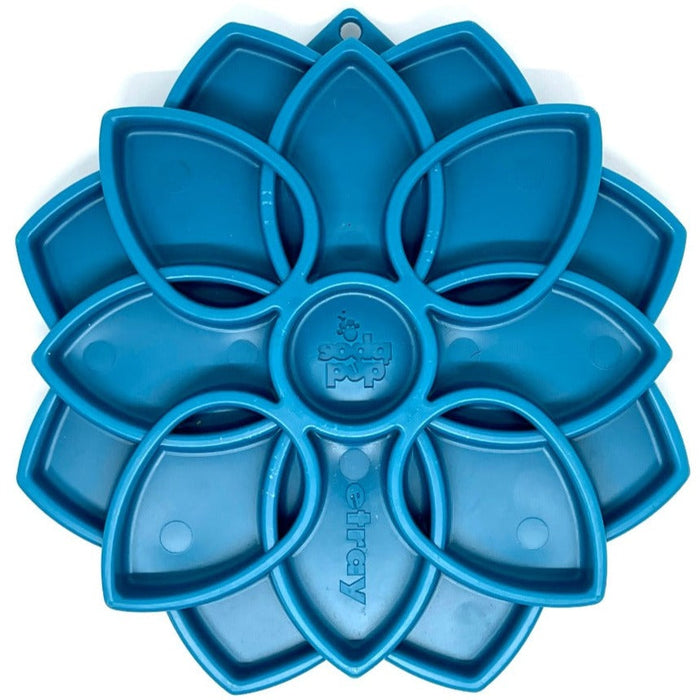 Photo of SodaPup-SodaPup Mandala eTray Enrichment Slow Feeder Tray-Blue-from Pet Wish Pros