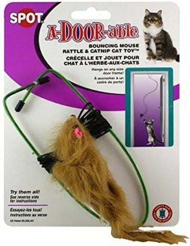 Photo of Spot-Spot A-Door-Able Bouncing Mouse Rattle and Catnip Cat Toy-Pack of 1-from Pet Wish Pros