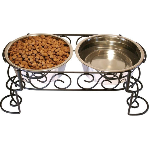 Photo of Spot-Spot Mediterranean Old World Stainless Steel Double Diner Bowls-from Pet Wish Pros