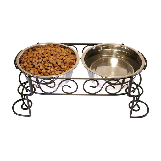 Photo of Spot-Spot Mediterranean Old World Stainless Steel Double Diner Bowls-from Pet Wish Pros