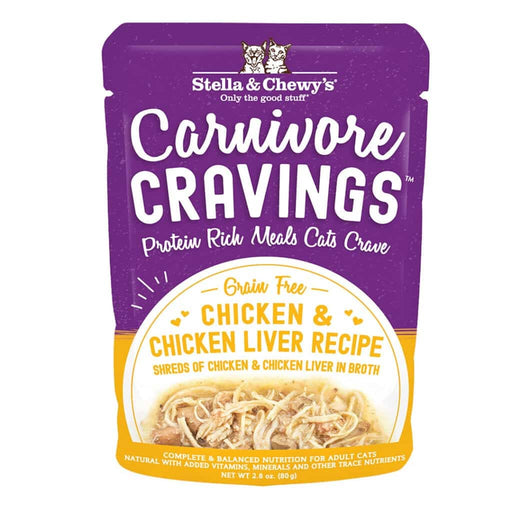 Photo of Stella & Chewy's-Stella & Chewy's Carnivore Cravings Cat Food Pouches-(2.8 oz) [24 count]-Chicken & Chicken Liver Recipe-from Pet Wish Pros