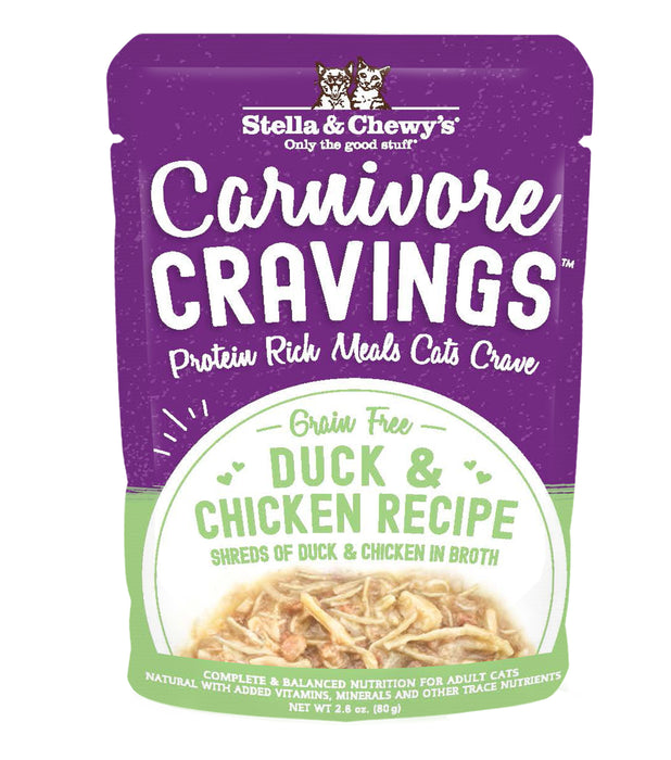 Photo of Stella & Chewy's-Stella & Chewy's Carnivore Cravings Cat Food Pouches-(2.8 oz) [24 count]-Duck & Chicken Recipe-from Pet Wish Pros