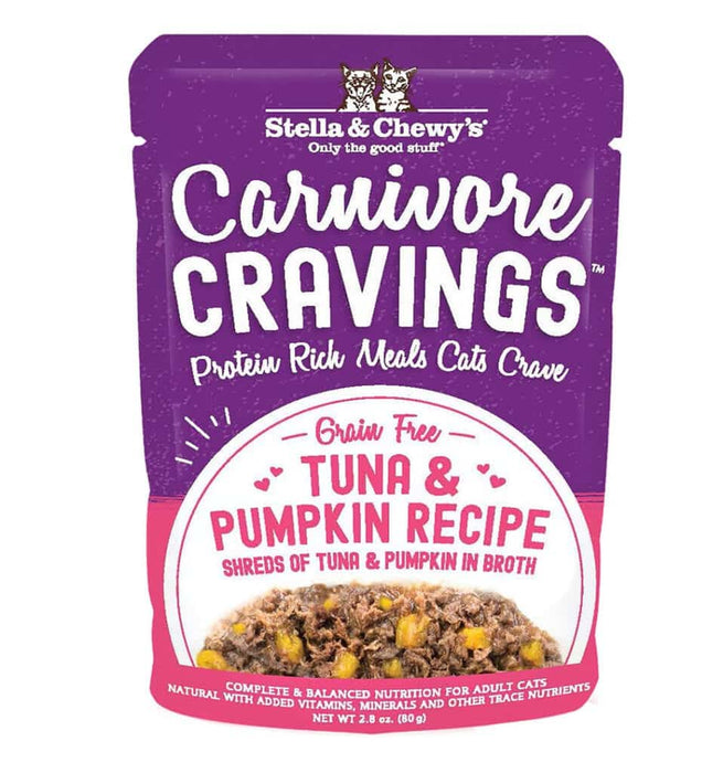 Photo of Stella & Chewy's-Stella & Chewy's Carnivore Cravings Cat Food Pouches-(2.8 oz) [24 count]-Tuna & Pumpkin Recipe-from Pet Wish Pros