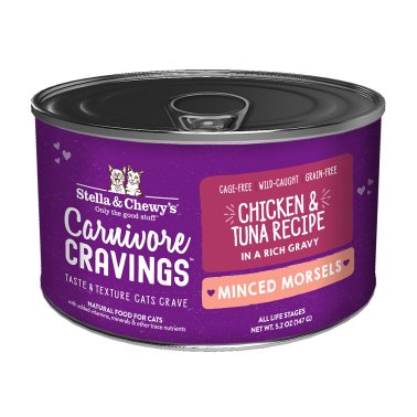 Photo of Stella & Chewy's-Stella & Chewy's Carnivore Cravings Minced Morsels Canned Cat Food-Chicken & Tuna-(5.2 oz) [24 count]-from Pet Wish Pros