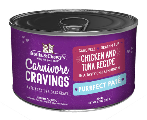 Photo of Stella & Chewy's-Stella & Chewy's Carnivore Cravings Purrfect Paté for Cats-(5.2 oz) [24 count]-Chicken & Tuna Recipe-from Pet Wish Pros