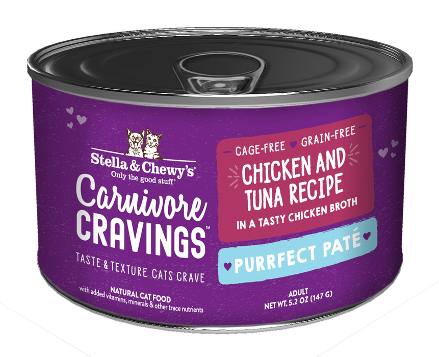 Photo of Stella & Chewy's-Stella & Chewy's Carnivore Cravings Purrfect Paté for Cats-(5.2 oz) [24 count]-Chicken & Tuna Recipe-from Pet Wish Pros