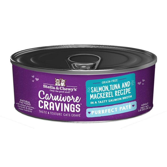 Photo of Stella & Chewy's-Stella & Chewy's Carnivore Cravings Purrfect Paté for Cats-(5.2 oz) [24 count]-Salmon, Tuna & Mackerel Recipe-from Pet Wish Pros