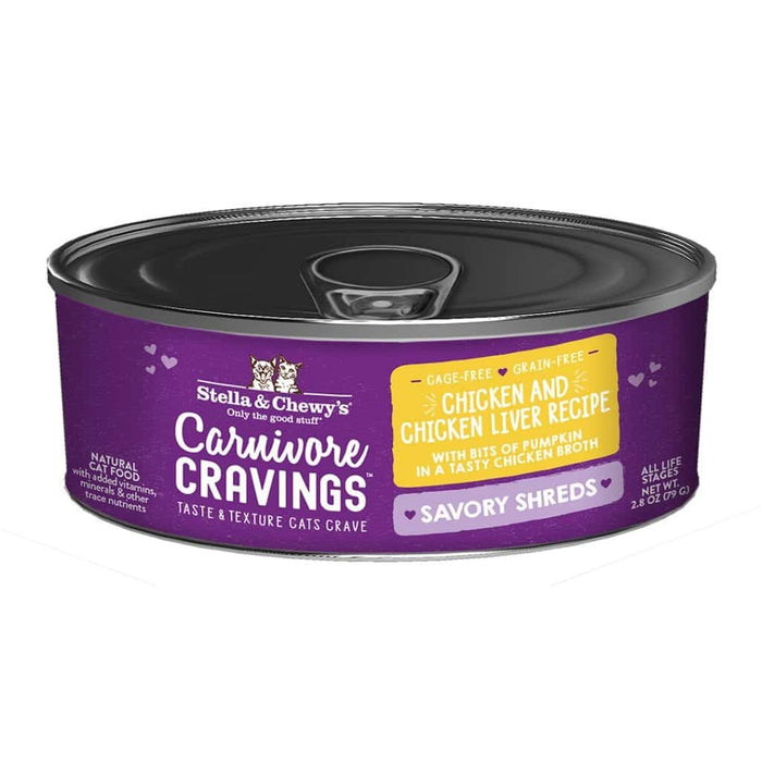 Photo of Stella & Chewy's-Stella & Chewy's Carnivore Cravings Savory Shreds for Cats-(5.2 oz) [24 count]-Chicken & Chicken Liver-from Pet Wish Pros