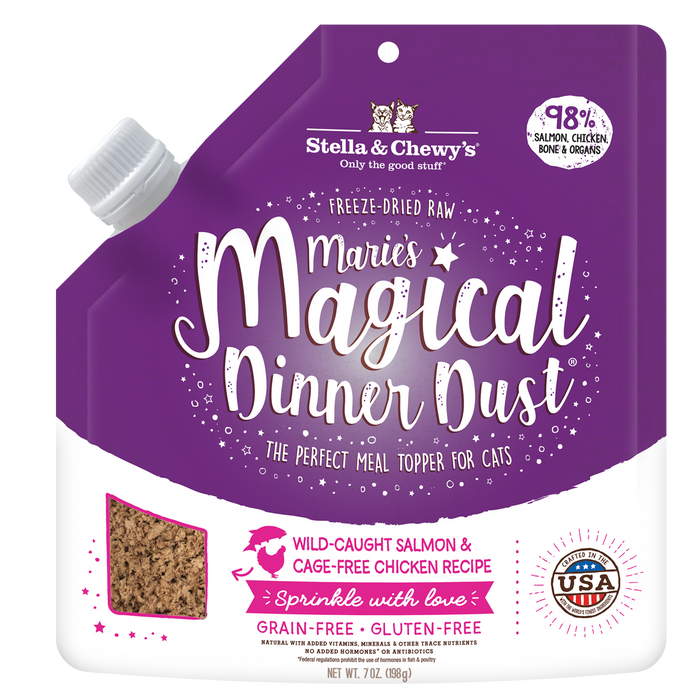 Photo of Stella & Chewy's-Stella & Chewy's Freeze-Dried Grain-Free Marie's Magical Dinner Dust for Cats-7 oz-Wild Caught Salmon & Cage Free Chicken-from Pet Wish Pros