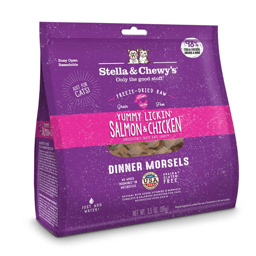 Photo of Stella & Chewy's-Stella & Chewy's Freeze-Dried Raw Grain Free Dinner Morsels Cat Food-3.5 oz-Yummy Lickin' Salmon & Chicken-from Pet Wish Pros