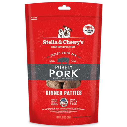 Photo of Stella & Chewy's-Stella & Chewy's Freeze-Dried Raw Grain Free Dinner Patties Dog Food-14 oz-Purely Pork-from Pet Wish Pros