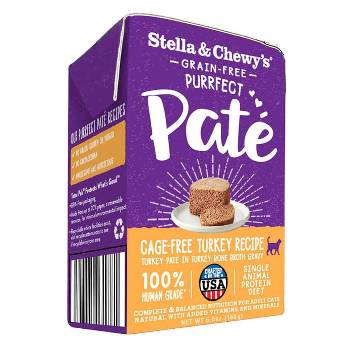 Photo of Stella & Chewy's-Stella & Chewy's Grain Free Purrfect Pate Cat Food-(5.5 oz) [12 count]-Cage-Free Turkey Recipe-from Pet Wish Pros