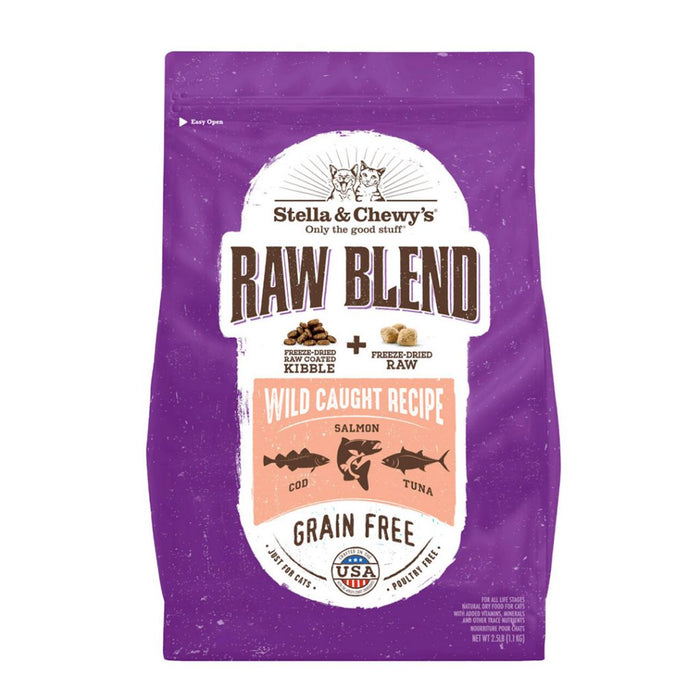 Photo of Stella & Chewy's-Stella & Chewy's Grain Free Raw Blend Kibble Cat Food-2.5 lb-Wild Caught Fish Recipe-from Pet Wish Pros