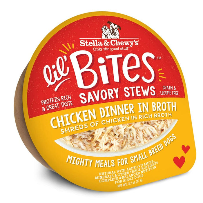 Photo of Stella & Chewy's-Stella & Chewy's Lil' Bites Savory Stews in Broth for Dogs-(2.7 oz) [12 count]-Chicken Dinner-from Pet Wish Pros