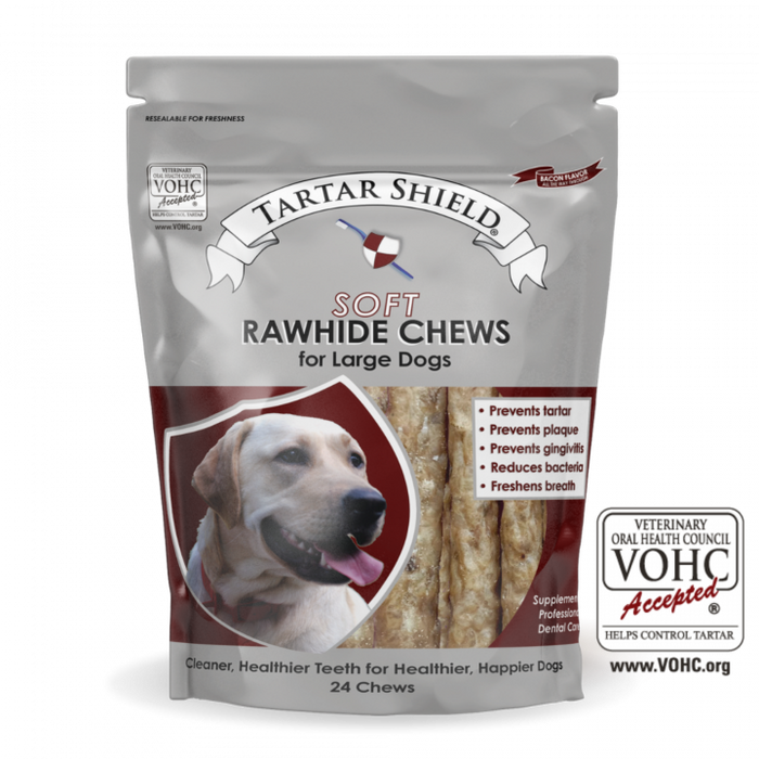 Photo of Tartar Shield-Tartar Shield Soft Rawhide Chews for Dogs-Large-24 count-from Pet Wish Pros