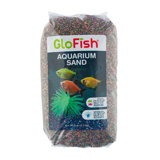 Photo of Tetra-GloFish Black Aquarium Sand with Highlights-5 lb-Black W/Fluorescent Highlights-from Pet Wish Pros